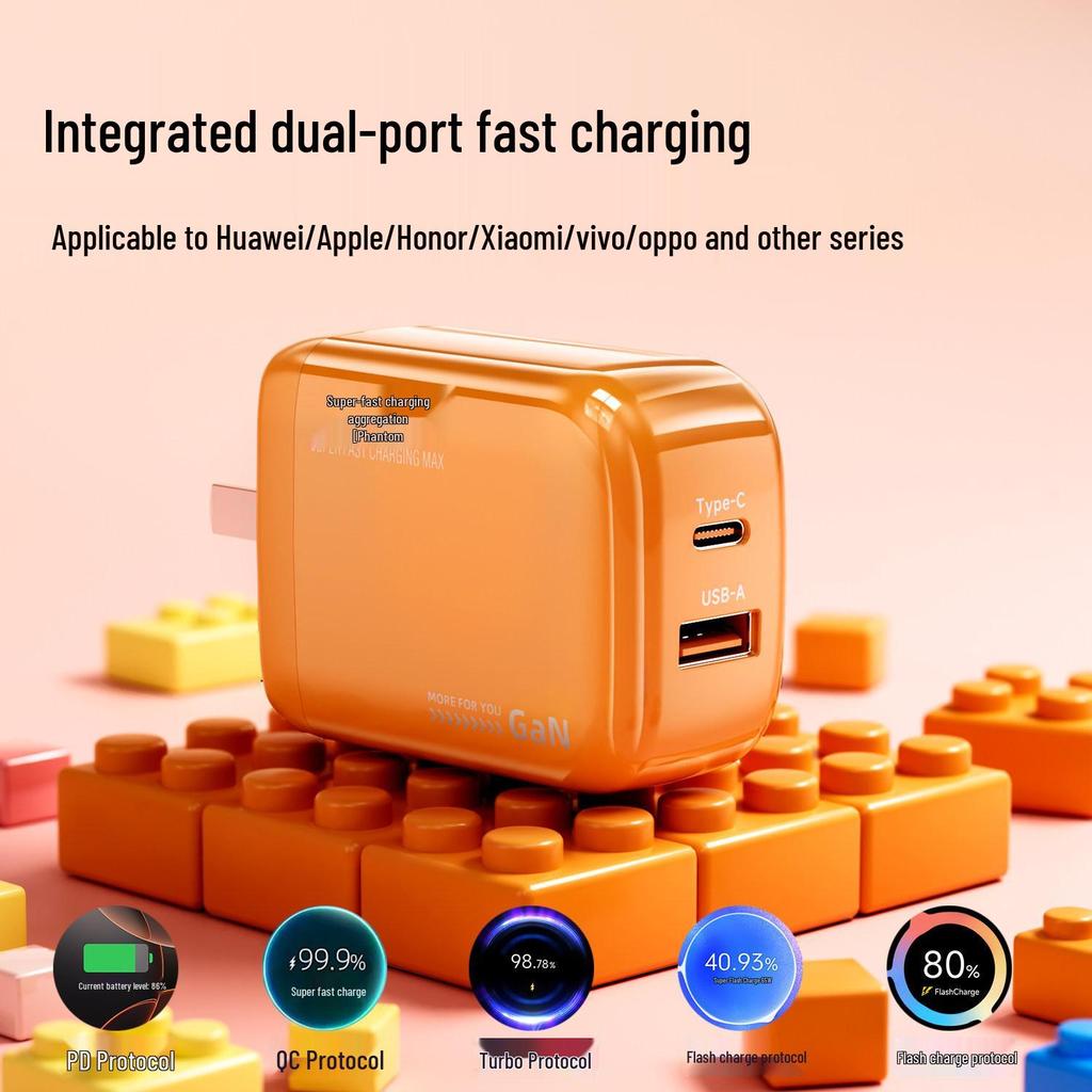 Двойной кабель для быстрой зарядки USB для устройств Huawei, Honor, Xiaomi, Apple и Android
