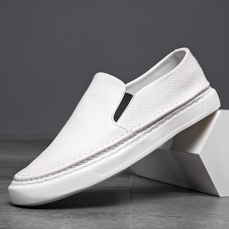 2024 Мужская повседневная обувь из натуральной кожи, офисные туфли для мужчин, мокасины для вождения, удобные модные туфли для вечеринок для мужчин