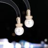 Women's Light Luxury Design Inlaid With Zircon Imitation Pearl Round Earrings Fashionable And Versatile Niche Design Earrings