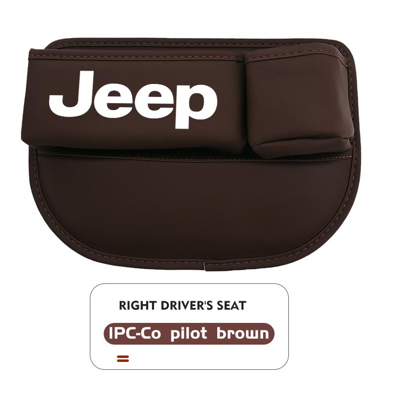 For Jeep Car Seat Gap Storage Box Leather Organizer with Cup Holder Compass Renegade Cherokee Wrangler JK Patriot Liberty AKY1