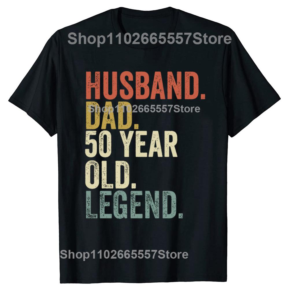 Funny 50th Birthday for Unisex Vintage Dad Born in 1975 Husband Tshirts Unisex Fashion Tshirt 100 Cotton Loose Oversized T Shirt