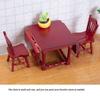 1/12 Dollhouse Miniature Table Furniture Toys Wooden Table Doll House Decoration Simulation Chair