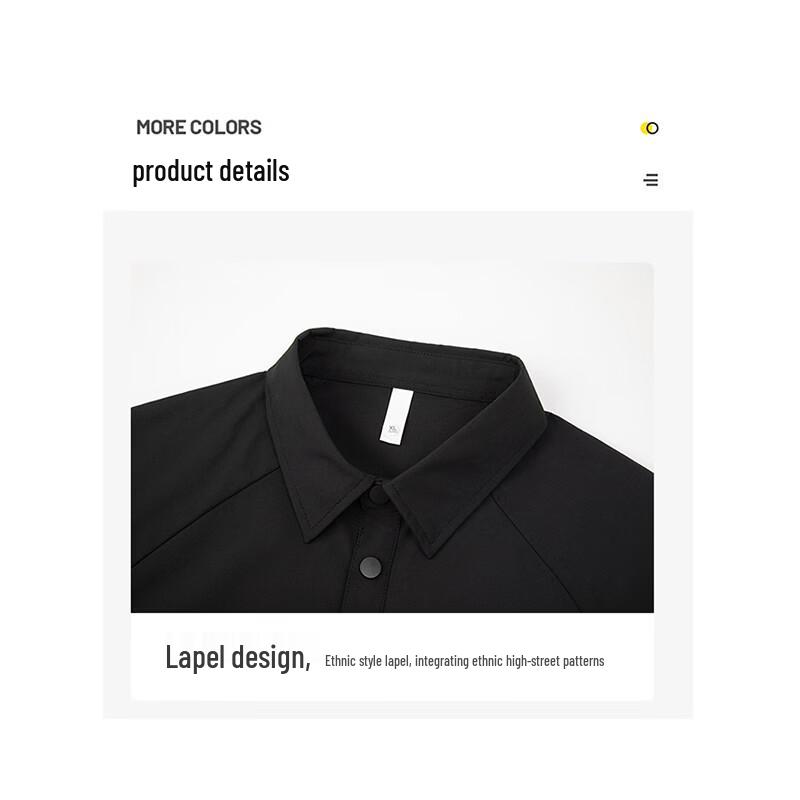 ROMON Men's Long-Sleeve Minimalist Casual Shirt
