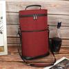 2 Bottle Wine Carrier Tote Bag Leakproof Insulated Wine Cooler Bag Portable Wine Travel Bag with Handle And Shoulder Strap for Travel Picnic Beach