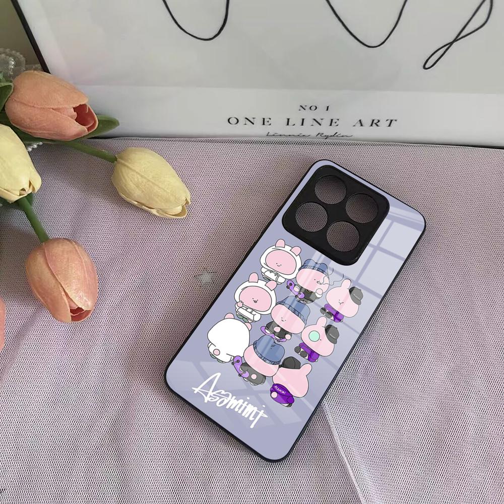 Милый Мультяшный Чехол A-Asamimichan Для Телефона Xiaomi Poco F3 4 5 6 X3 NFC X4 GT X5 6 M3 4 5 5s 6 Pro 4G 5G Стеклянные Чехлы