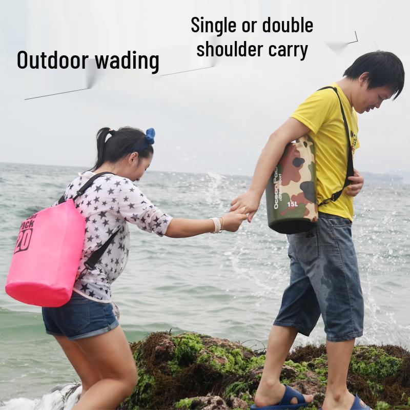 Outdoor PVC Waterproof Backpack for Beach, Rafting & Swimming