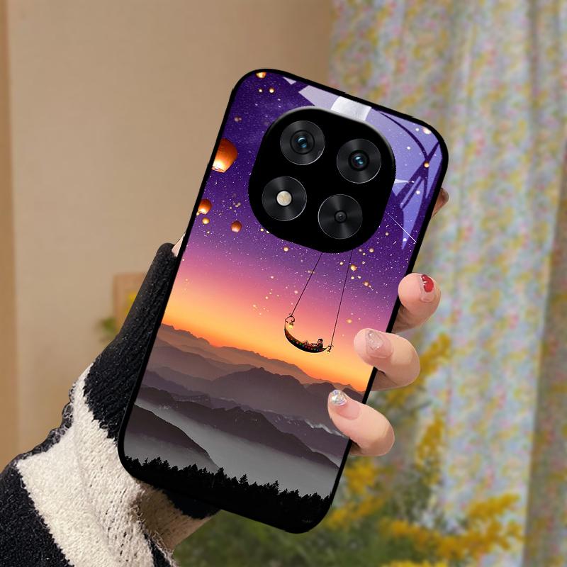 Чехол для Poco X5 / X6 / X7 Жесткий ПК Закаленное Стекло Защитная Крышка Телефона Для Xiaomi Poco X7 Pro 5G Модные Роскошные Стеклянные Защитные Корпуса