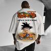 Аниме Dragon Ball DRAGON BALL Гоку Прямая Печать Тяжелый Хлопок Футболка Короткий Рукав Мужская Большой Размер Топ