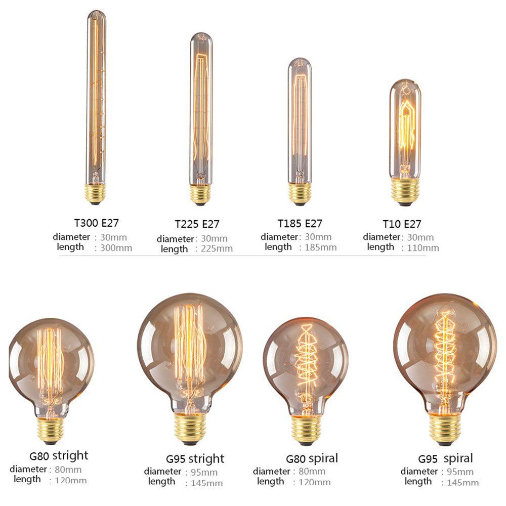 Filament Dimmable Safe Retro Light Appliance Home Lighting Incandescent Bulbs Edison Light Bulb