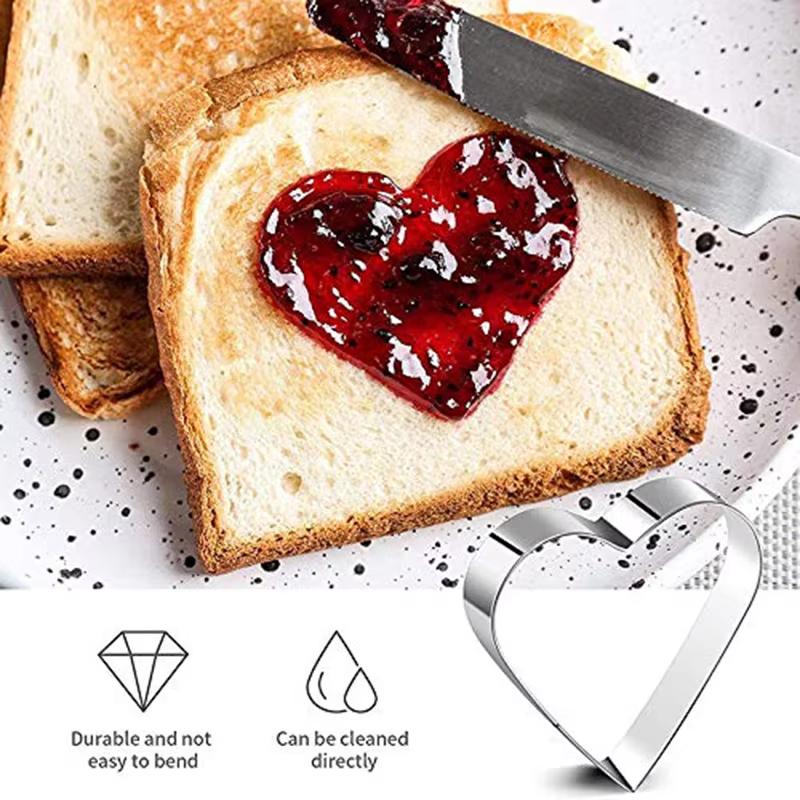 6 шт. DIY Сердце Любовь нержавеющая сталь форма для печенья форма для печенья помадка кондитерские изделия украшение торта инструмент для выпечки