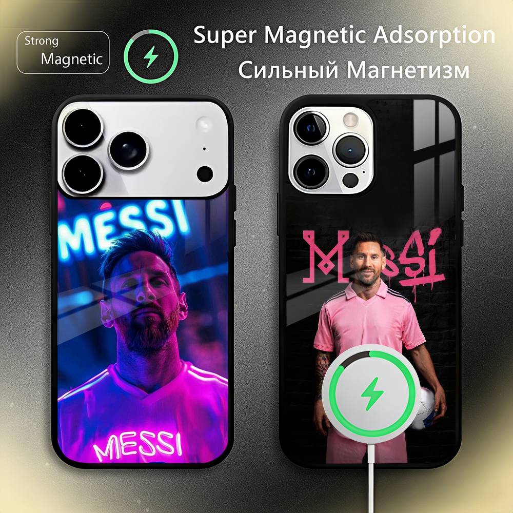 Чехол для телефона Звезда футбола М-Месси Для IPhone17 16 15 14 13 12 11 Plus Pro Max Plus Чехол для беспроводной зарядки Funda