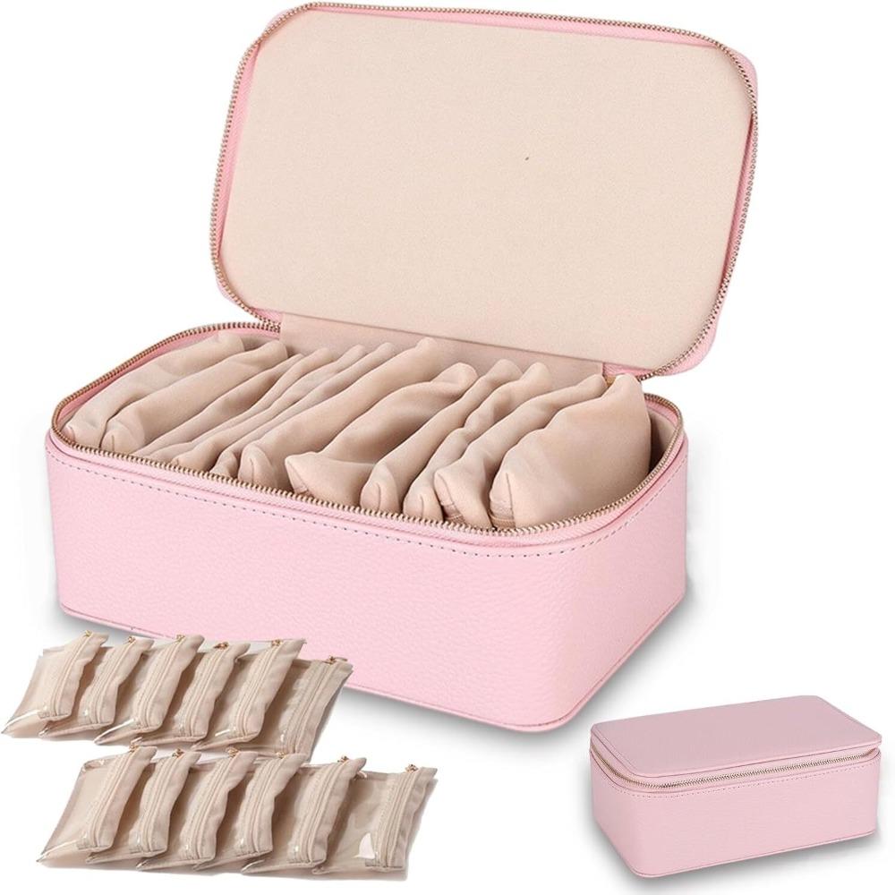PU Leather Earring Storage Case Large Capacity Small Item Storage Box Jewelry Case