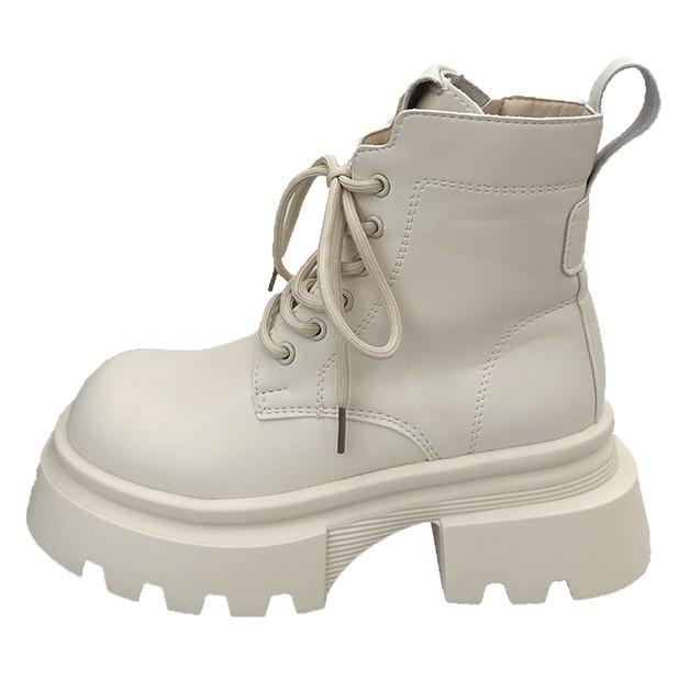 Ботильоны с толстой подошвой в стиле Майяр, осенние новые, в британском стиле, с круглым носком, ретро, маленькие ботинки Мартина женские