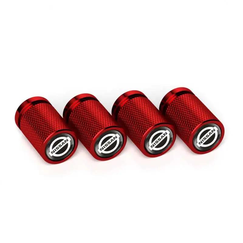 4Pcs Car for Nissan Wheel Tire Valve Caps Stem Protection Covers Micra Qashqai GTR Nismo 350Z Kicks Maxima X-Trail NV200 Versa