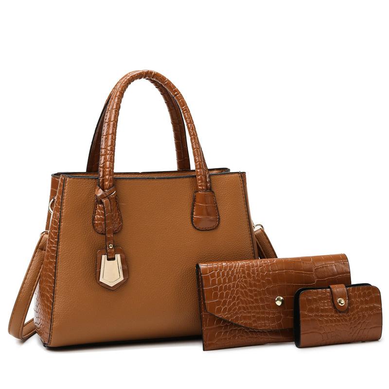 Новая европейская и американская ретро женская сумка на одно плечо серебристая ручная сумка из трех частей для матери и ребенка женская сумка