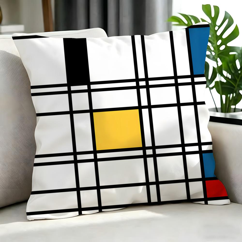 Art PPiet Mondrianed Cushion Cover Cushion Cover Set Pcs x x x Pillowcase Decorative Sofa Home Decor