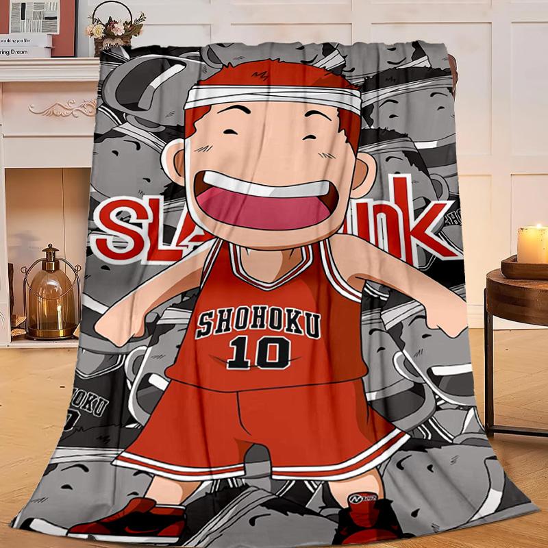 1PC Slam Basketball Heroes Flannel Blanket Gift, Suitable for Both Men And Women, Soft Ideal for Beds And Sofa, Birthday Or Christmas Gift