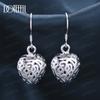 925 Sterling Silver Heart-shaped Pendant Earrings Fashiona Wedding Jewelry Gifts