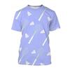 The 3D Printed Short-sleeved T-shirts for Men's and Women's Badminton in Summer Are Fashionable, Comfortable and Cool