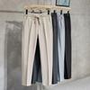 Spring Men's 9-point Casual Pants Stylish Lightweight Elastic Waist Draped Anti-wrinkle British Style Men's Trousers Foot Pants