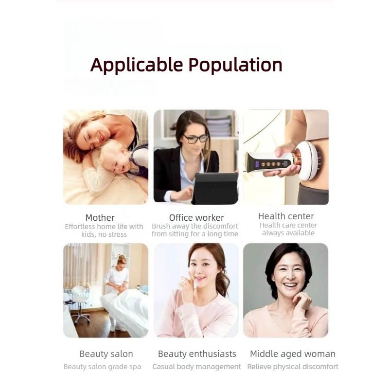 Rechargeable Vibration Heating Massage Brush Intelligent Electric Meridian Brush Multifunctional Abdominal Massager
