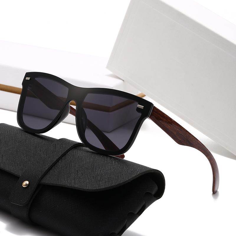 Солнцезащитные очки Real Film Mercury Glasses One-Piece Ink Decorative Anti-Wood Grain Безрамочные цветные солнцезащитные очки