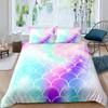 Fish Scales Duvet Cover Set Bedding Set Colorful Mermaid Scale Quilt Cover Pillowcase Queen Size Girls 2/3pcs Comforter Cover