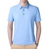 Летние мужские футболки-поло с коротким рукавом из ледяного шелка, высокоэластичные, деловые повседневные, быстросохнущие футболки