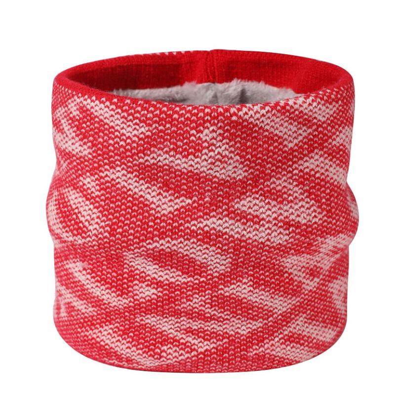 Fashion Knitted Scarf Fashion Versatile Double-layer Thickened Warm Neck Cover Arctic Velvet Cold-proof Winter Scarf Women