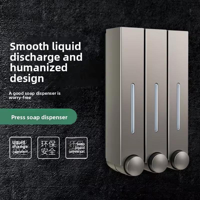 2025 FSH Foam Soap Dispenser Factory Direct Manual Wall-Mounted Shampoo Shower Gel Dispenser Multi-Color for Hotels