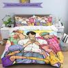 3pcs KPop Demon Hunters SAJA BOYS1 Design Cover Set - HD Printed Bedding with 1 Cover and 2 Pillowcases - Perfect for Home and Dorm Decor