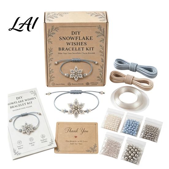 Jewelry Making Kit DIY Christmas Beaded Bracelet Kit Holiday Handmade Craft Supplies Xmas Kids Crafting Supplies Bead for Adults Kids Family