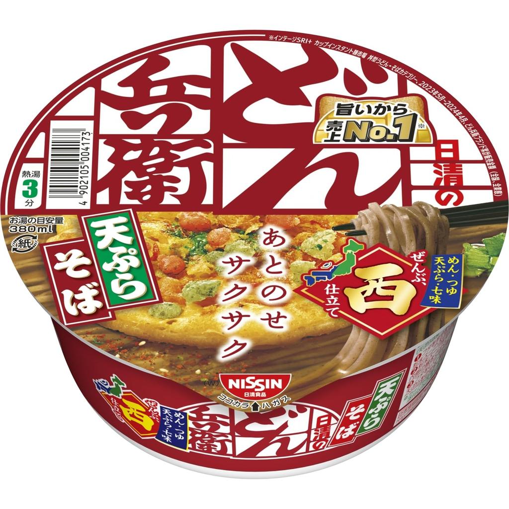 Donbei Tempura Soba Nissin Foods Cup 100g X 12 Packs (West) Noodles,