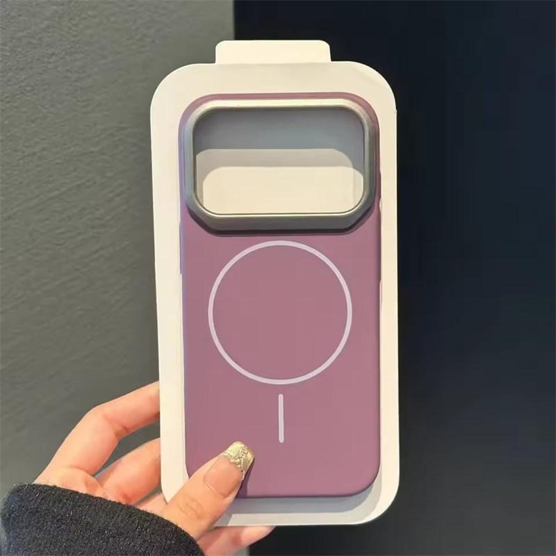 Matte Hard PC Magnetic Phone Case For iPhone 17 Air 16 15 14 13 12 11 Pro Max Plus For Magsafe Blade Lens Shockproof Armor Cover