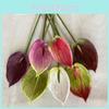 Realistic Faux Anthurium Plant Soft Touch Decoration For Wedding Photography