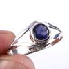 Кольцо из чистого серебра 925 пробы с натуральным иолитом, размер 10, S6h47