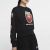 Nike Спортивный свитер с круглым вырезом и длинным рукавом, женская толстовка, черная CJ3726-010