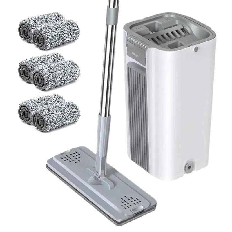 Складное ведро для мытья полов без рук, подушечки из микрофибры, домашний очиститель, швабра с вращающимся ведром, чистка пола из микрофибры без рук