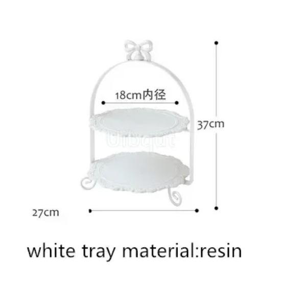 Белая подставка для десертного стола, украшение для свадьбы, двухслойная подставка для торта, золотая тарелка для украшения кондитерских изделий, 3 слоя