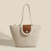 Tote Bag Beach Bag Woven Bag Women's Fashionable Braided Handbag Casual Vegetable Basket Bag Armpit Bag