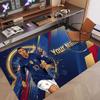 Custom Rug Kylian Mbappe Pattern Print Name Text Soft Non‑Slip Floor Carpet for Home Indoor Decoration