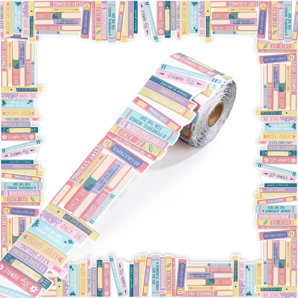 Self Adhesive Border Sticker Roll Book Pattern Classroom Border Sticker Library Decor