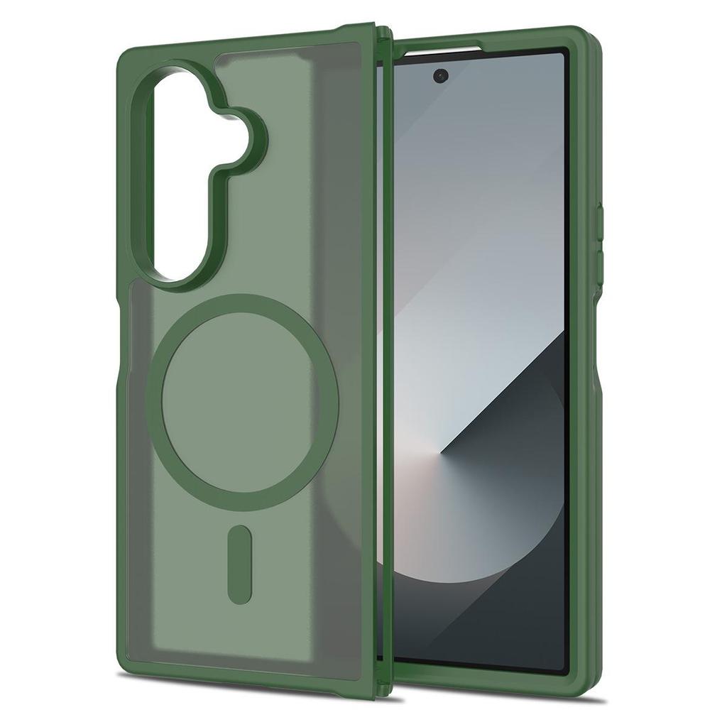 Магнитный противоударный матовый чехол Samsung Z Fold 7 5G, полупрозрачная крышка с ощущением кожи