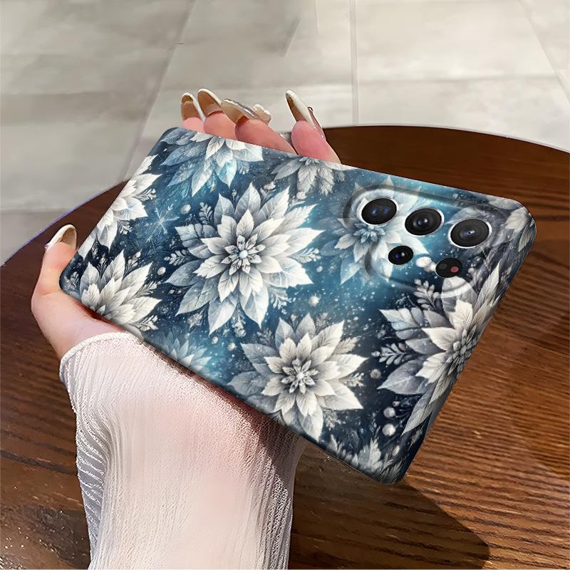 Ретро цветок снежинка подходит для чехла мобильного телефона Samsung s24 S25ULTRA полностью закрывающий чехол-пленка противоударный чехол s22 женская модель