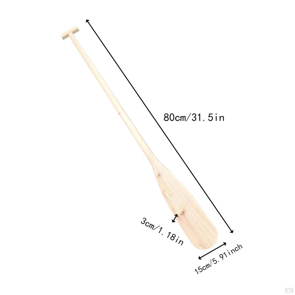 Wood Paddle Decoration Craft Handheld Unfinished Dragon Boat Oar for Kayak