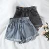 Style Retro High Waist Loose Wide-leg Pants Denim Shorts Korean Style Summer Versatile Rolled Casual Pants Women's Clothing