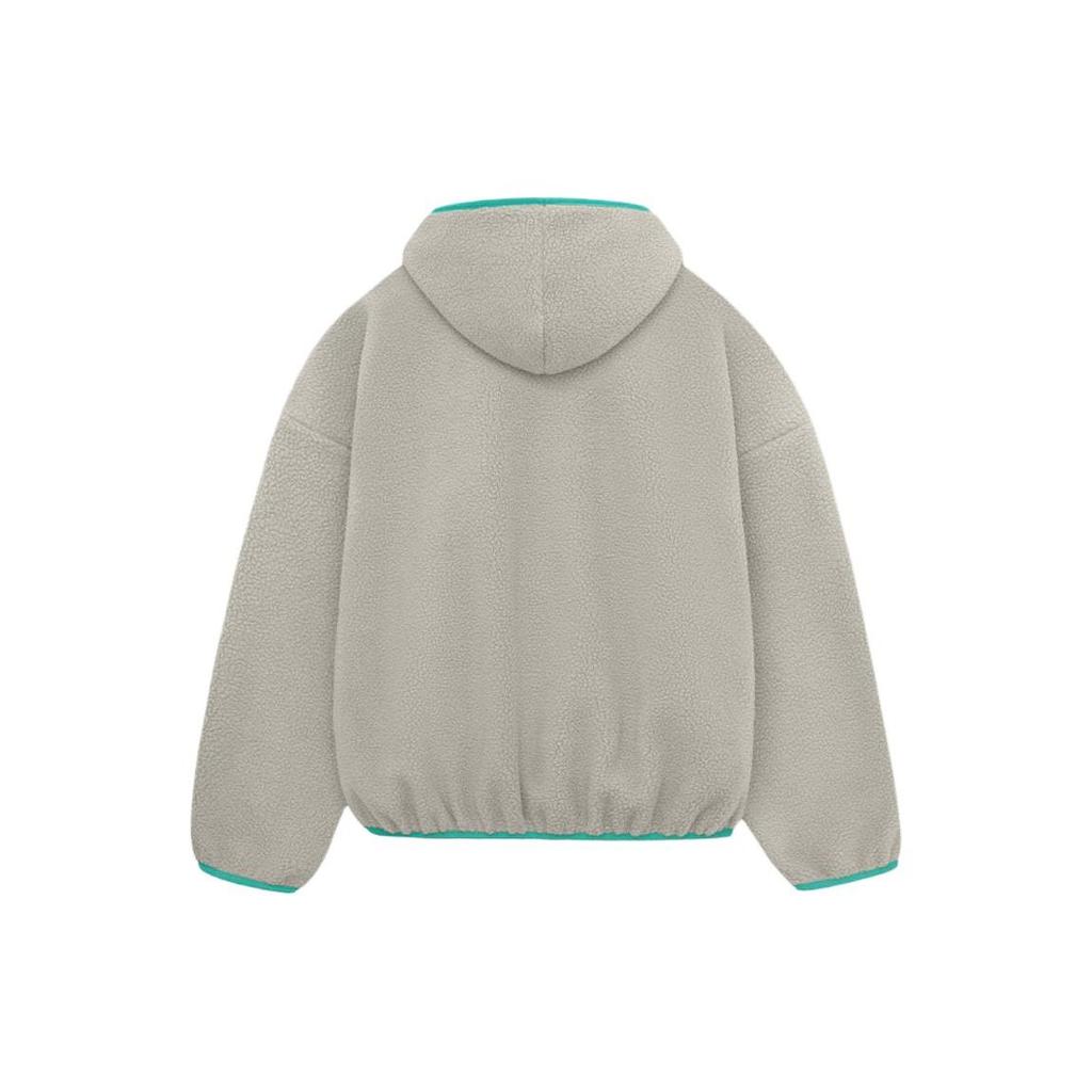 Fear of God Essentials Толстовка-пуловер из поларфлиса с капюшоном Тюлень Мужские Топы Серый 202SP244265F