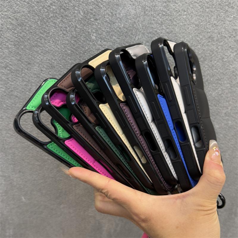 Модный пуховик Чехол-браслет для iPhone 15 16 Pro Max 14 Plus 11 12 13 С ремешком Однотонный Мягкий Ударопрочный Чехол