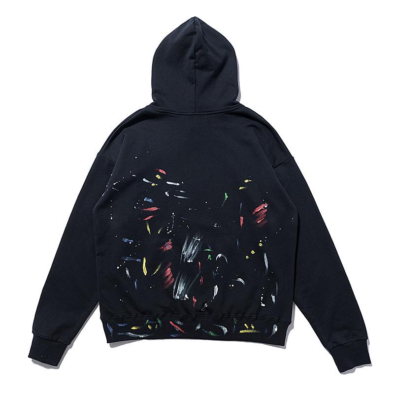 GALLERY DEPT Ink Splatter Graffiti Unisex Cotton Hoodie Set - Autumn Loose Fit