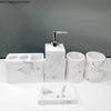 Набор из пяти предметов для ванной комнаты с узорами из чернил Набор для ванной комнаты из смолы Наборы для мытья посуды Поднос для хранения туалетных принадлежностей Наборы для полоскания рта Товары для ванной комнаты